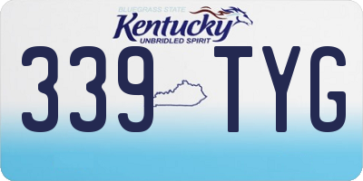KY license plate 339TYG