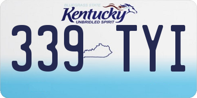 KY license plate 339TYI