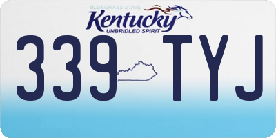 KY license plate 339TYJ