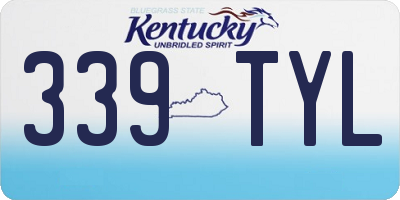 KY license plate 339TYL