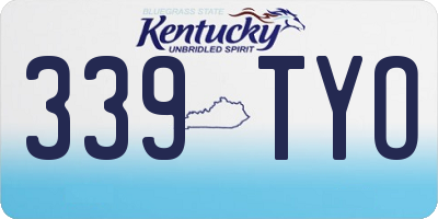 KY license plate 339TYO