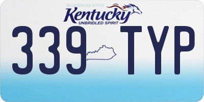 KY license plate 339TYP
