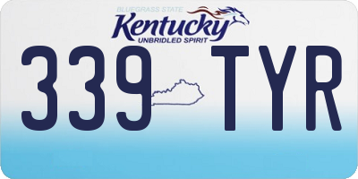 KY license plate 339TYR