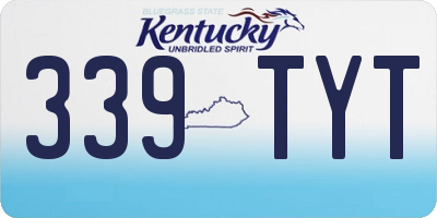 KY license plate 339TYT
