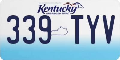 KY license plate 339TYV