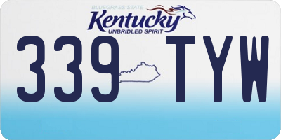 KY license plate 339TYW