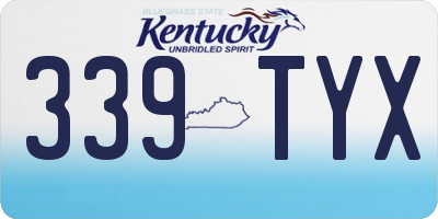 KY license plate 339TYX