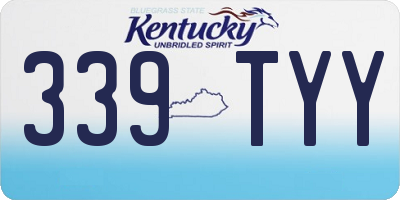 KY license plate 339TYY