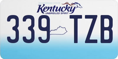 KY license plate 339TZB