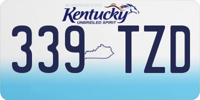 KY license plate 339TZD
