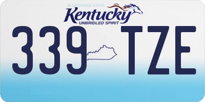 KY license plate 339TZE