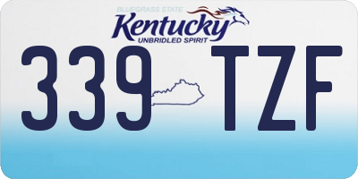 KY license plate 339TZF