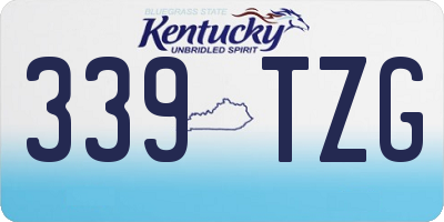KY license plate 339TZG