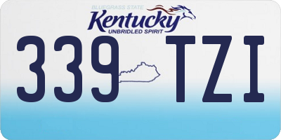 KY license plate 339TZI