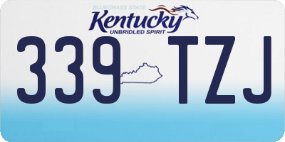 KY license plate 339TZJ