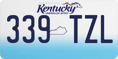KY license plate 339TZL