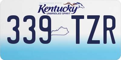 KY license plate 339TZR