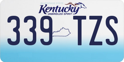 KY license plate 339TZS