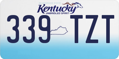 KY license plate 339TZT