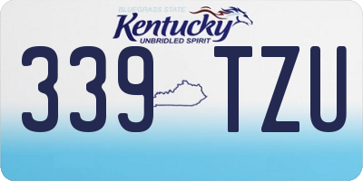 KY license plate 339TZU