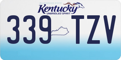 KY license plate 339TZV