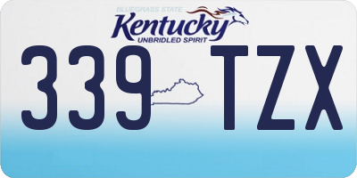 KY license plate 339TZX