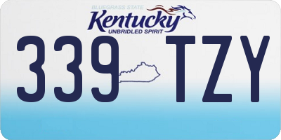 KY license plate 339TZY