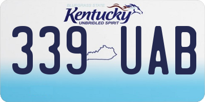 KY license plate 339UAB