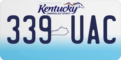 KY license plate 339UAC
