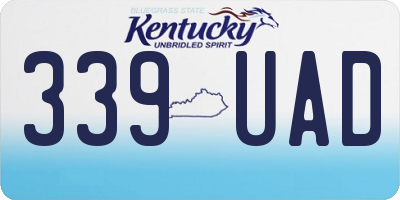 KY license plate 339UAD
