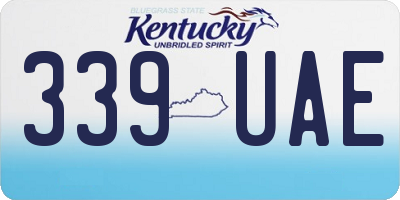 KY license plate 339UAE