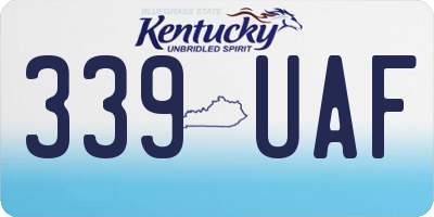 KY license plate 339UAF