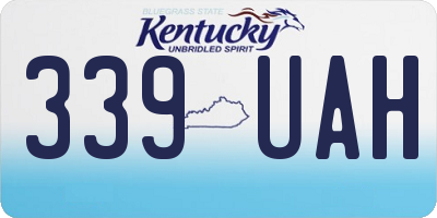 KY license plate 339UAH