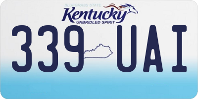 KY license plate 339UAI