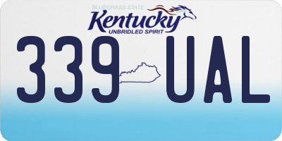KY license plate 339UAL