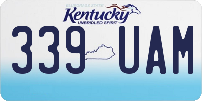 KY license plate 339UAM