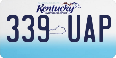 KY license plate 339UAP