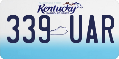 KY license plate 339UAR