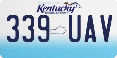 KY license plate 339UAV