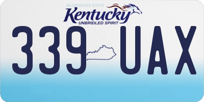 KY license plate 339UAX