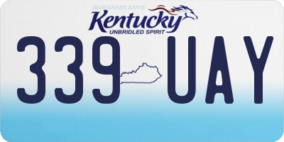 KY license plate 339UAY