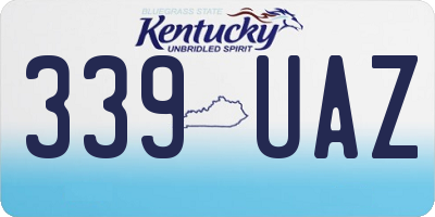 KY license plate 339UAZ