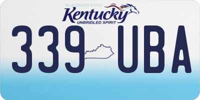 KY license plate 339UBA