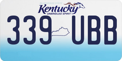 KY license plate 339UBB