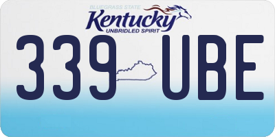 KY license plate 339UBE