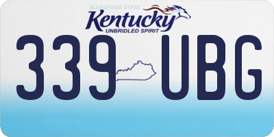 KY license plate 339UBG
