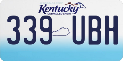 KY license plate 339UBH