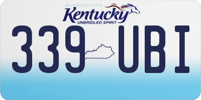 KY license plate 339UBI