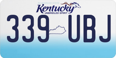 KY license plate 339UBJ