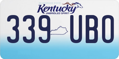 KY license plate 339UBO